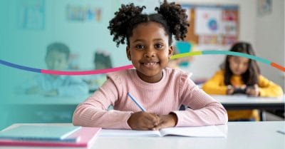 Houston middle school student engaged in learning, representing Core Development milestones in math and reading achievement across grades 4-8